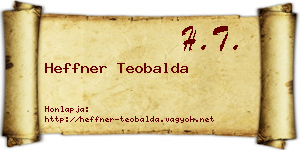 Heffner Teobalda névjegykártya